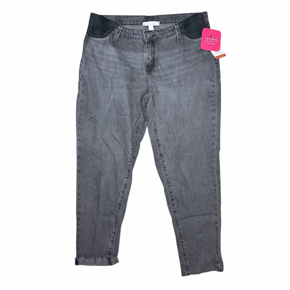 NWT Isabel Maternity by Ingrid & Isabel Boyfriend Maternity Jeans Black Size 12
